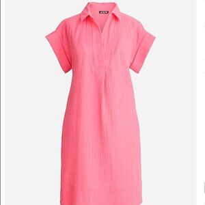 J. Crew V-Neck Shirtdress In Soft Gauze